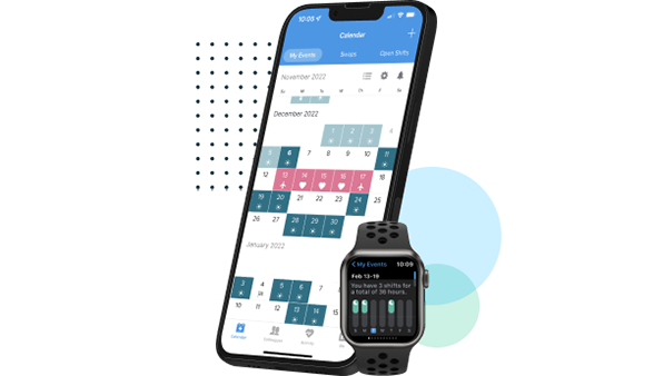 NurseGrid Mobile &amp; Watch App Screen