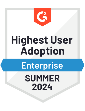 g2 highest user adoption enterprise summer 24